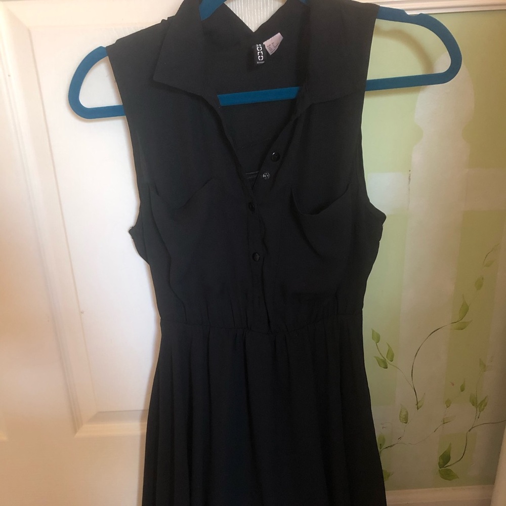 Black collared shirt casual dress. Divided by H&M